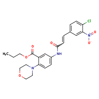 propyl 5-[(2E)-3-(4-chloro-3-nitrophenyl)prop-2-enamido]-2-(morpholin-4-yl)benzoate