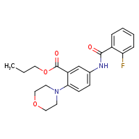 propyl 5-(2-fluorobenzamido)-2-(morpholin-4-yl)benzoate