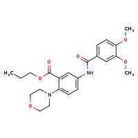 propyl 5-(3,4-dimethoxybenzamido)-2-(morpholin-4-yl)benzoate