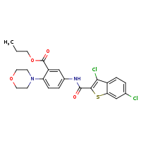 propyl 5-(3,6-dichloro-1-benzothiophene-2-amido)-2-(morpholin-4-yl)benzoate