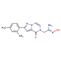 (Z)-2-[2-(2,4-dimethylphenyl)-4-oxopyrazolo[1,5-a]pyrazin-5-yl]-N'-hydroxyethanimidamide