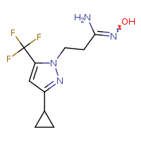 (Z)-3-[3-cyclopropyl-5-(trifluoromethyl)pyrazol-1-yl]-N'-hydroxypropanimidamide