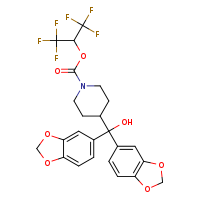 1,1,1,3,3,3-hexafluoropropan-2-yl 4-[bis(2H-1,3-benzodioxol-5-yl)(hydroxy)methyl]piperidine-1-carboxylate
