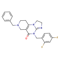 11-benzyl-7-[(2,4-difluorophenyl)methyl]-2,5,7,11-tetraazatricyclo[7.4.0.0²,?]trideca-1(9),5-dien-8-one