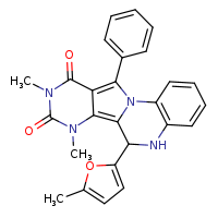 12,14-dimethyl-9-(5-methylfuran-2-yl)-17-phenyl-1,8,12,14-tetraazatetracyclo[8.7.0.0²,?.0¹¹,¹?]heptadeca-2(7),3,5,10,16-pentaene-13,15-dione