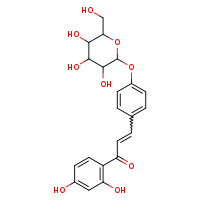 1-(2,4-dihydroxyphenyl)-3-(4-{[3,4,5-trihydroxy-6-(hydroxymethyl)oxan-2-yl]oxy}phenyl)prop-2-en-1-one