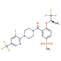 1-[3-fluoro-5-(trifluoromethyl)pyridin-2-yl]-4-(5-methanesulfonyl-2-{[(2R)-1,1,1-trifluoropropan-2-yl]oxy}benzoyl)piperazine