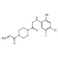 1-(4-{2-[(4-chloro-2-hydroxy-5-iodophenyl)amino]acetyl}piperazin-1-yl)prop-2-en-1-one
