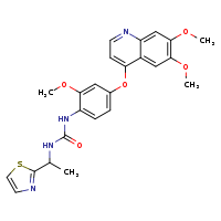 1-{4-[(6,7-dimethoxyquinolin-4-yl)oxy]-2-methoxyphenyl}-3-[1-(1,3-thiazol-2-yl)ethyl]urea