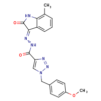 1-[(4-methoxyphenyl)methyl]-N'-[(3Z)-7-methyl-2-oxo-1H-indol-3-ylidene]-1,2,3-triazole-4-carbohydrazide