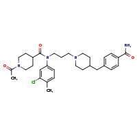 1-acetyl-N-(3-{4-[(4-carbamoylphenyl)methyl]piperidin-1-yl}propyl)-N-(3-chloro-4-methylphenyl)piperidine-4-carboxamide