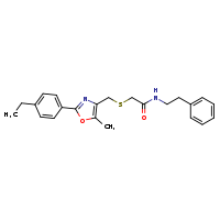 2-({[2-(4-ethylphenyl)-5-methyl-1,3-oxazol-4-yl]methyl}sulfanyl)-N-(2-phenylethyl)acetamide