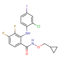 2-[(2-chloro-4-iodophenyl)amino]-N-(cyclopropylmethoxy)-3,4-difluorobenzamide