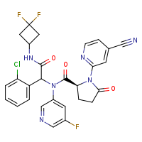 2-(2-chlorophenyl)-2-{1-[(2S)-1-(4-cyanopyridin-2-yl)-5-oxopyrrolidin-2-yl]-N-(5-fluoropyridin-3-yl)formamido}-N-(3,3-difluorocyclobutyl)acetamide