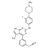 2-[3-(2-{[3-fluoro-4-(4-methylpiperazin-1-yl)phenyl]amino}-5-methyl-7H-pyrrolo[2,3-d]pyrimidin-4-yl)phenyl]acetonitrile