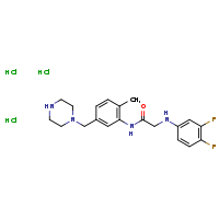 2-[(3,4-difluorophenyl)amino]-N-[2-methyl-5-(piperazin-1-ylmethyl)phenyl]acetamide trihydrochloride