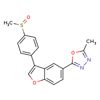 2-[3-(4-methanesulfinylphenyl)-1-benzofuran-5-yl]-5-methyl-1,3,4-oxadiazole