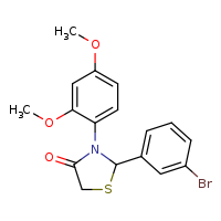 2-(3-bromophenyl)-3-(2,4-dimethoxyphenyl)-1,3-thiazolidin-4-one