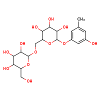 2-(3-hydroxy-5-methylphenoxy)-6-({[3,4,5-trihydroxy-6-(hydroxymethyl)oxan-2-yl]oxy}methyl)oxane-3,4,5-triol