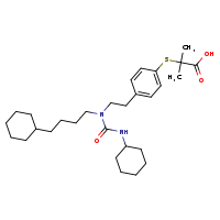 2-[(4-{2-[(4-cyclohexylbutyl)(cyclohexylcarbamoyl)amino]ethyl}phenyl)sulfanyl]-2-methylpropanoic acid