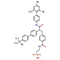 2-{[4-(2-{4'-tert-butyl-[1,1'-biphenyl]-4-yl}-2-({2',4',6'-trimethyl-[1,1'-biphenyl]-4-yl}carbamoyl)ethyl)phenyl]formamido}ethanesulfonic acid