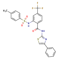 2-(4-methylbenzenesulfonamido)-N-(4-phenyl-1,3-thiazol-2-yl)-4-(trifluoromethyl)benzamide