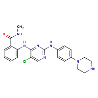 2-[(5-chloro-2-{[4-(piperazin-1-yl)phenyl]amino}pyrimidin-4-yl)amino]-N-methylbenzamide