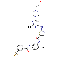 2-({6-[4-(2-hydroxyethyl)piperazin-1-yl]-2-methylpyrimidin-4-yl}amino)-N-{2-methyl-5-[3-(trifluoromethyl)benzamido]phenyl}-1,3-thiazole-5-carboxamide