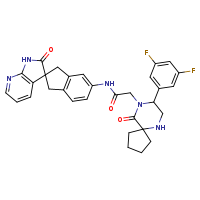 2-[8-(3,5-difluorophenyl)-10-oxo-6,9-diazaspiro[4.5]decan-9-yl]-N-{2'-oxo-1,3-dihydro-1'H-spiro[indene-2,3'-pyrrolo[2,3-b]pyridin]-6-yl}acetamide