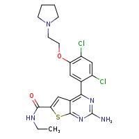 2-amino-4-{2,4-dichloro-5-[2-(pyrrolidin-1-yl)ethoxy]phenyl}-N-ethylthieno[2,3-d]pyrimidine-6-carboxamide