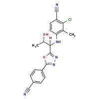 2-chloro-4-{[(1R,2S)-1-[5-(4-cyanophenyl)-1,3,4-oxadiazol-2-yl]-2-hydroxypropyl]amino}-3-methylbenzonitrile