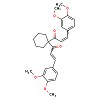 (2E)-3-(3,4-dimethoxyphenyl)-1-{1-[(2E)-3-(3,4-dimethoxyphenyl)prop-2-enoyl]cyclohexyl}prop-2-en-1-one