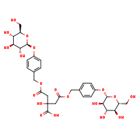 2-hydroxy-4-oxo-2-{2-oxo-2-[(4-{[(2S,3R,4S,5S,6R)-3,4,5-trihydroxy-6-(hydroxymethyl)oxan-2-yl]oxy}phenyl)methoxy]ethyl}-4-[(4-{[(2S,3R,4S,5S,6R)-3,4,5-trihydroxy-6-(hydroxymethyl)oxan-2-yl]oxy}phenyl)methoxy]butanoic acid