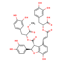 (2R)-3-(3,4-dihydroxyphenyl)-2-{[(2E)-3-[(2R,3R)-2-(3,4-dihydroxyphenyl)-3-({[(2R)-3-(3,4-dihydroxyphenyl)-1-methoxy-1-oxopropan-2-yl]oxy}carbonyl)-7-hydroxy-2,3-dihydro-1-benzofuran-4-yl]prop-2-enoyl]oxy}propanoic acid