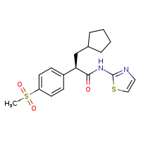 (2R)-3-cyclopentyl-2-(4-methanesulfonylphenyl)-N-(1,3-thiazol-2-yl)propanamide