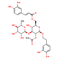 [(2R,3R,4S,5R,6R)-5-(acetyloxy)-6-[2-(3,4-dihydroxyphenyl)ethoxy]-3-hydroxy-4-{[(2S,3R,4R,5R,6S)-3,4,5-trihydroxy-6-methyloxan-2-yl]oxy}oxan-2-yl]methyl (2E)-3-(3,4-dihydroxyphenyl)prop-2-enoate
