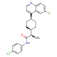 (2R)-N-(4-chlorophenyl)-2-[(1s,4S)-4-(6-fluoroquinolin-4-yl)cyclohexyl]propanamide