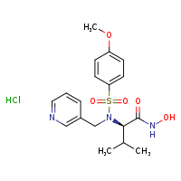(2R)-N-hydroxy-3-methyl-2-[N-(pyridin-3-ylmethyl)-4-methoxybenzenesulfonamido]butanamide hydrochloride