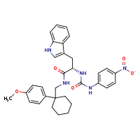 (2S)-3-(1H-indol-3-yl)-N-{[1-(4-methoxyphenyl)cyclohexyl]methyl}-2-{[(4-nitrophenyl)carbamoyl]amino}propanamide
