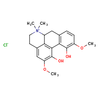 3,16-dihydroxy-4,15-dimethoxy-10,10-dimethyl-10-azatetracyclo[7.7.1.0²,?.0¹³,¹?]heptadeca-1(17),2(7),3,5,13,15-hexaen-10-ium chloride
