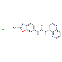 3-(2-methyl-1,3-benzoxazol-6-yl)-1-(1,5-naphthyridin-4-yl)urea hydrochloride