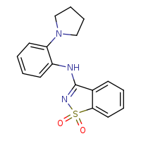 3-{[2-(pyrrolidin-1-yl)phenyl]amino}-1??,2-benzothiazole-1,1-dione