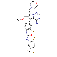 3-{4-[4-amino-6-(methoxymethyl)-7-(morpholin-4-ylmethyl)pyrrolo[2,1-f][1,2,4]triazin-5-yl]-2-fluorophenyl}-1-[2-fluoro-5-(trifluoromethyl)phenyl]urea