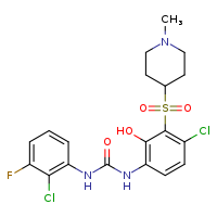 3-[4-chloro-2-hydroxy-3-(1-methylpiperidin-4-ylsulfonyl)phenyl]-1-(2-chloro-3-fluorophenyl)urea
