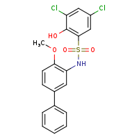 3,5-dichloro-2-hydroxy-N-{4-methoxy-[1,1'-biphenyl]-3-yl}benzenesulfonamide