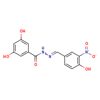 3,5-dihydroxy-N'-[(4-hydroxy-3-nitrophenyl)methylidene]benzohydrazide