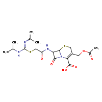 3-[(acetyloxy)methyl]-7-{2-[(N,N'-diisopropylcarbamimidoyl)sulfanyl]acetamido}-8-oxo-5-thia-1-azabicyclo[4.2.0]oct-2-ene-2-carboxylic acid