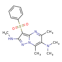 3-(benzenesulfonyl)-N2,5,N6,N6,7-pentamethylpyrazolo[1,5-a]pyrimidine-2,6-diamine