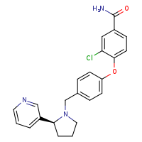 3-chloro-4-(4-{[(2S)-2-(pyridin-3-yl)pyrrolidin-1-yl]methyl}phenoxy)benzamide