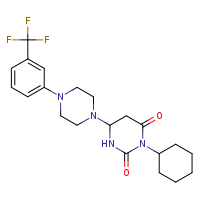3-cyclohexyl-6-{4-[3-(trifluoromethyl)phenyl]piperazin-1-yl}-1,3-diazinane-2,4-dione